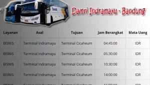 Jadwal Damri Indramayu Bandung